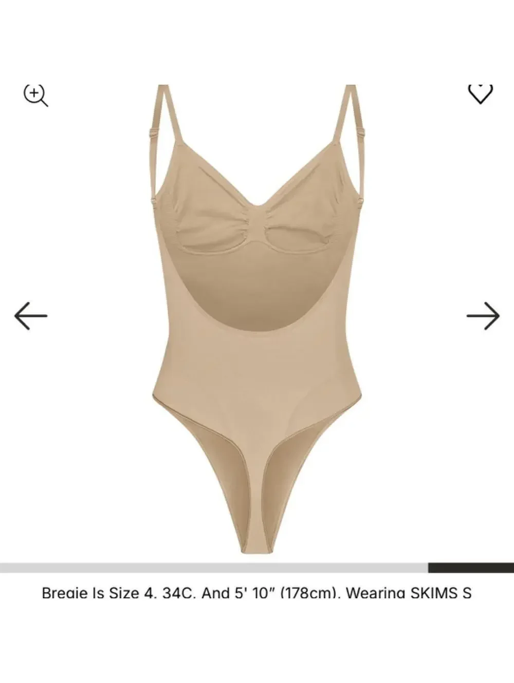 Skims shapewear thong bodysuit low back